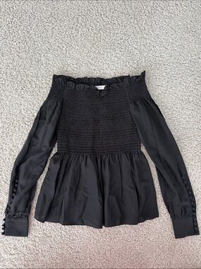 A.L.C.  Off-Shoulder Black Blouse